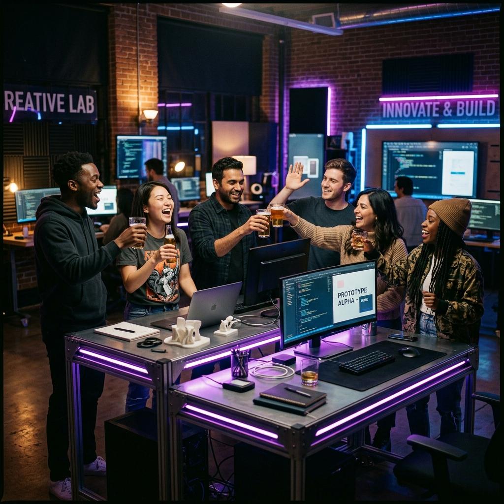 Artune team celebrating success